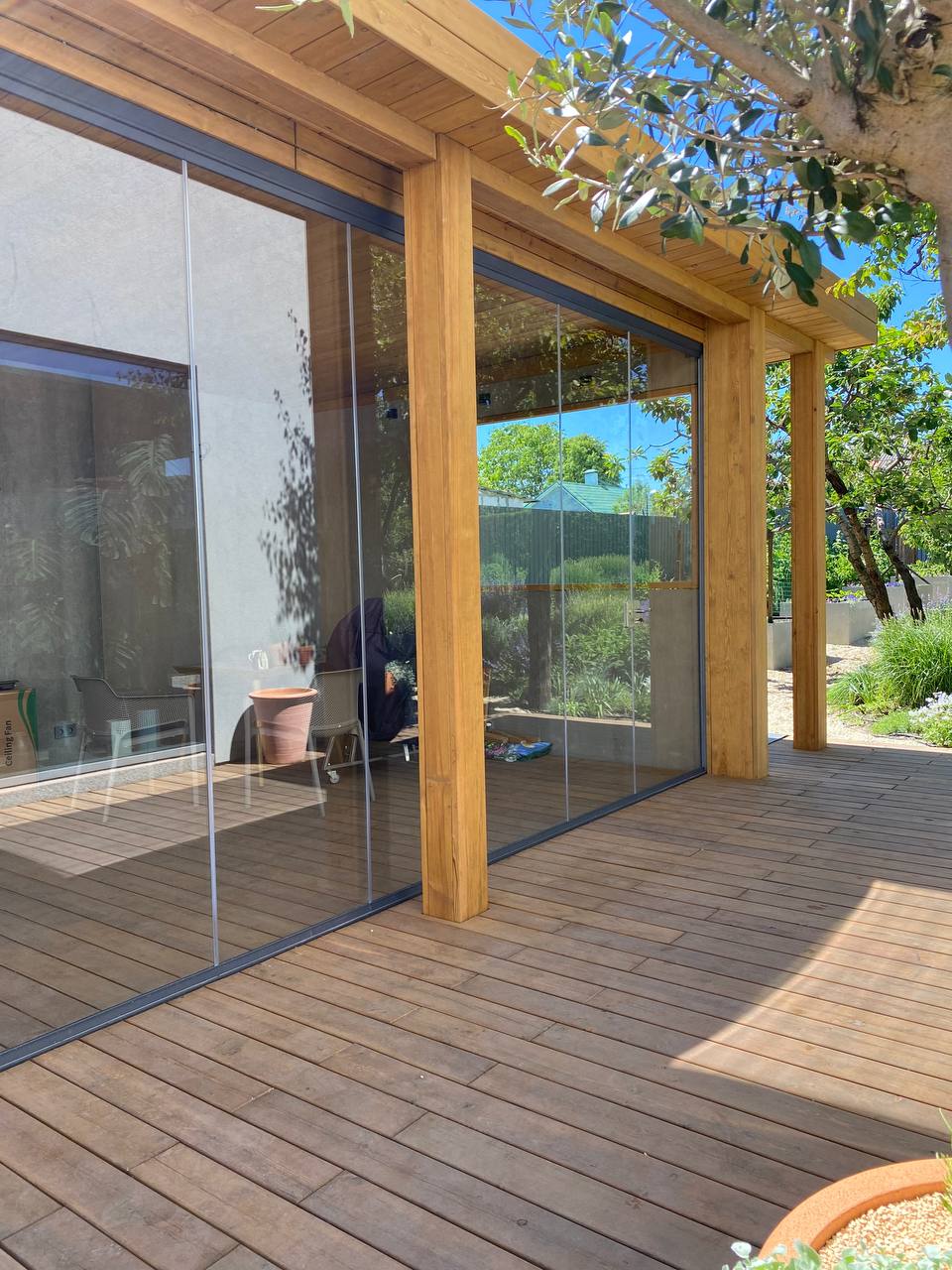Frameless Glass Deck Enclosure — view 2