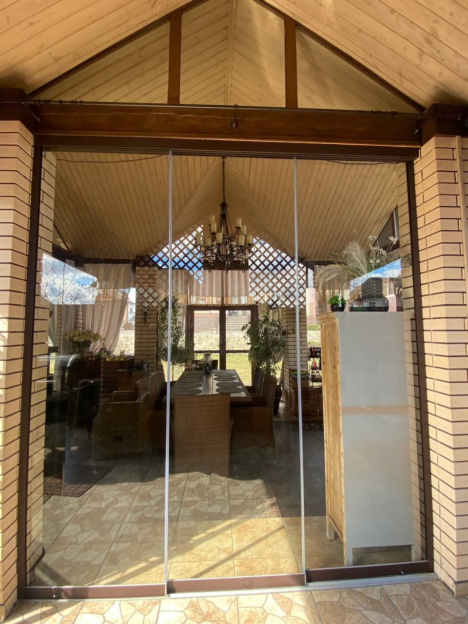 Timber Gazebo Frameless Glazing